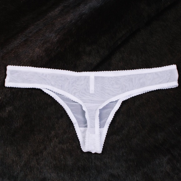 Lebonbon handmade white mesh bikini panty - Picture 2 of 3